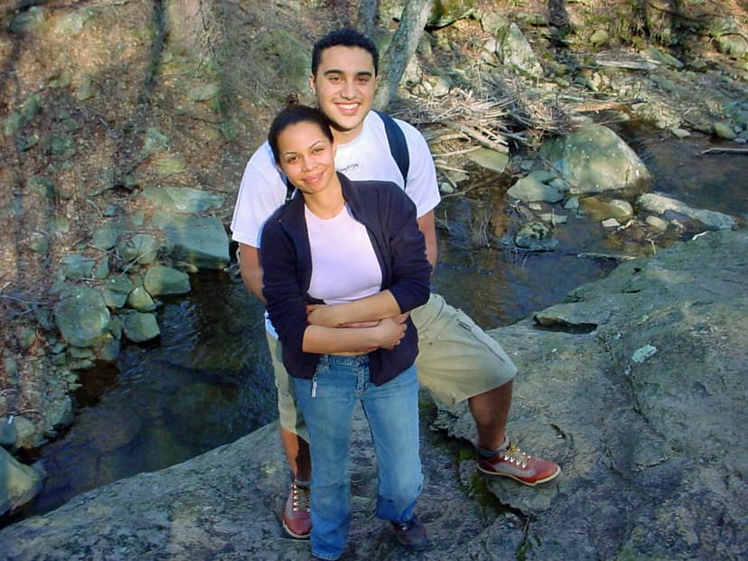 Sally and Justin's first hike together in Shenandoah National Park in 2004